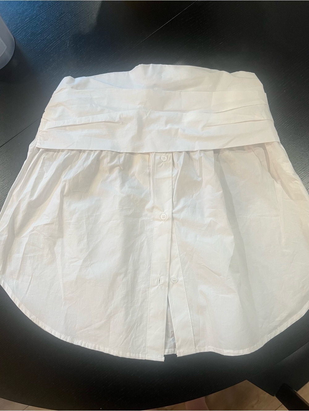 NWT OAK + FORT White Strapless Poplin Shirt